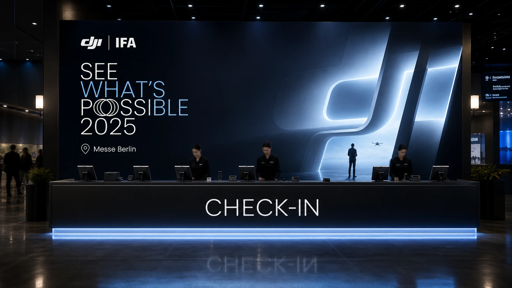 DJI IFA check-in wall