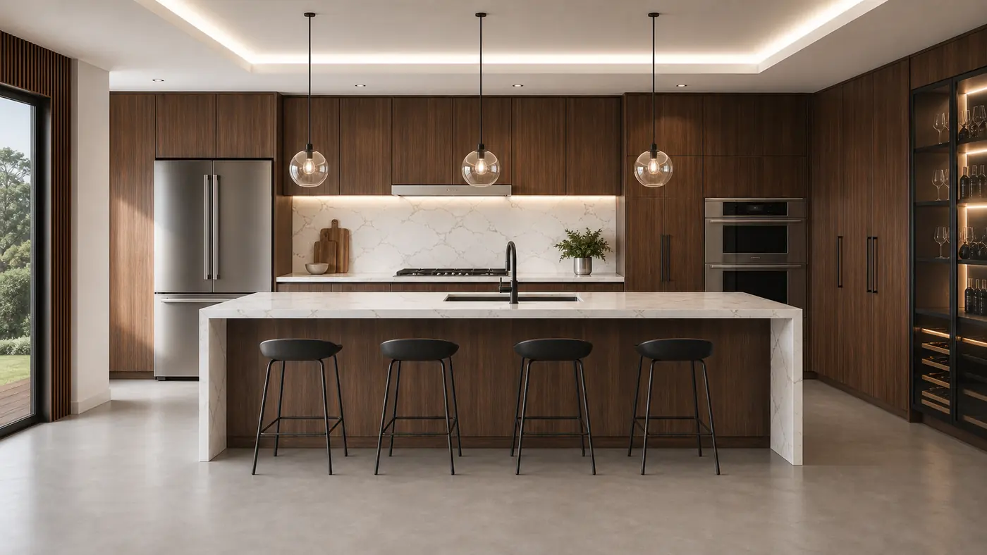 Modern open kitchen material replacement