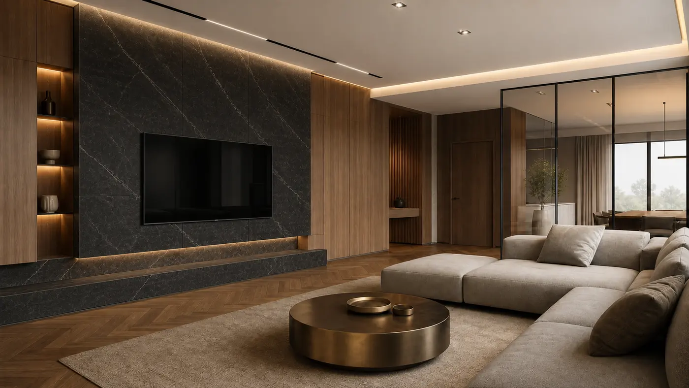 Italian modern living room material replacement