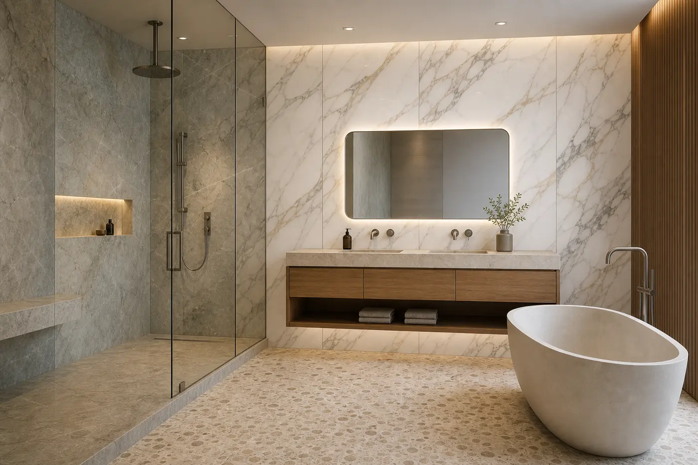 Luxury spa bathroom material replacement